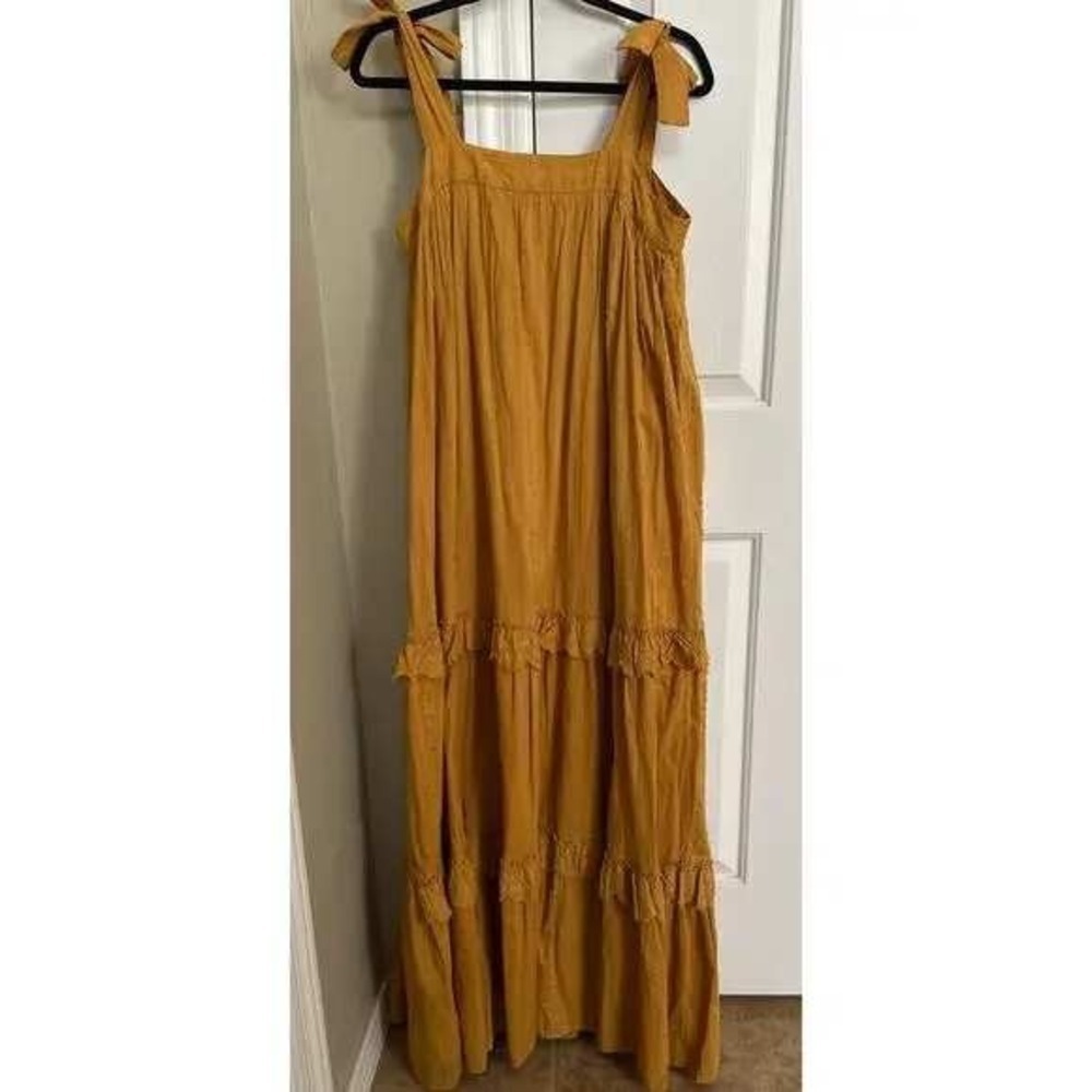 NWT Sézane Albana Maxi Dress - Safran Saffron Yellow - 100% Cotton - Size 38 / 6 - Picture 4 of 8